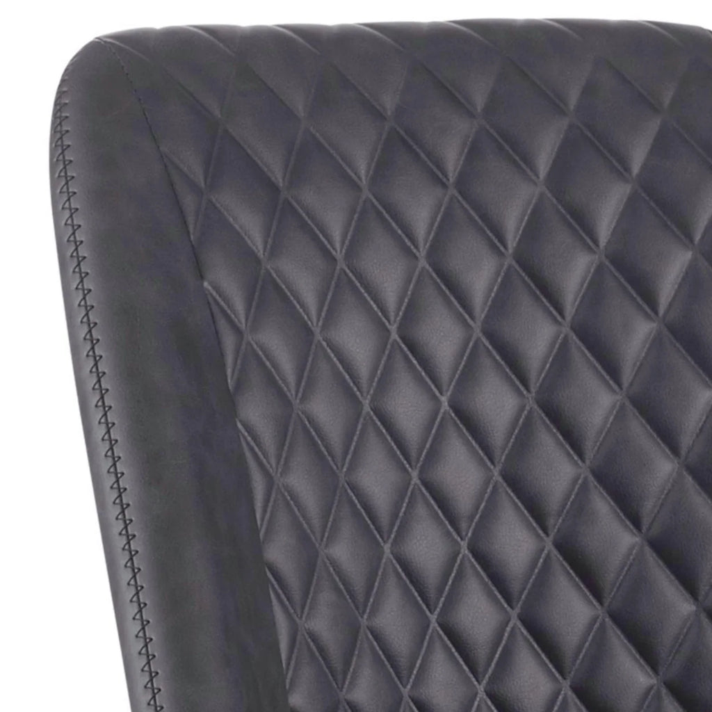 Gray Leatherette Office Chair with Star Base B414