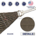 Brown Sun Shade Sail Square Canopy V5005
