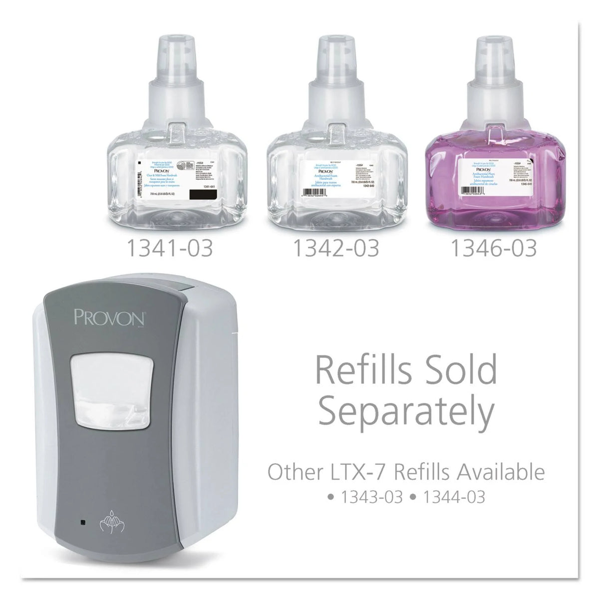 Gray/White Dispenser 700ml 4/Carton R1951