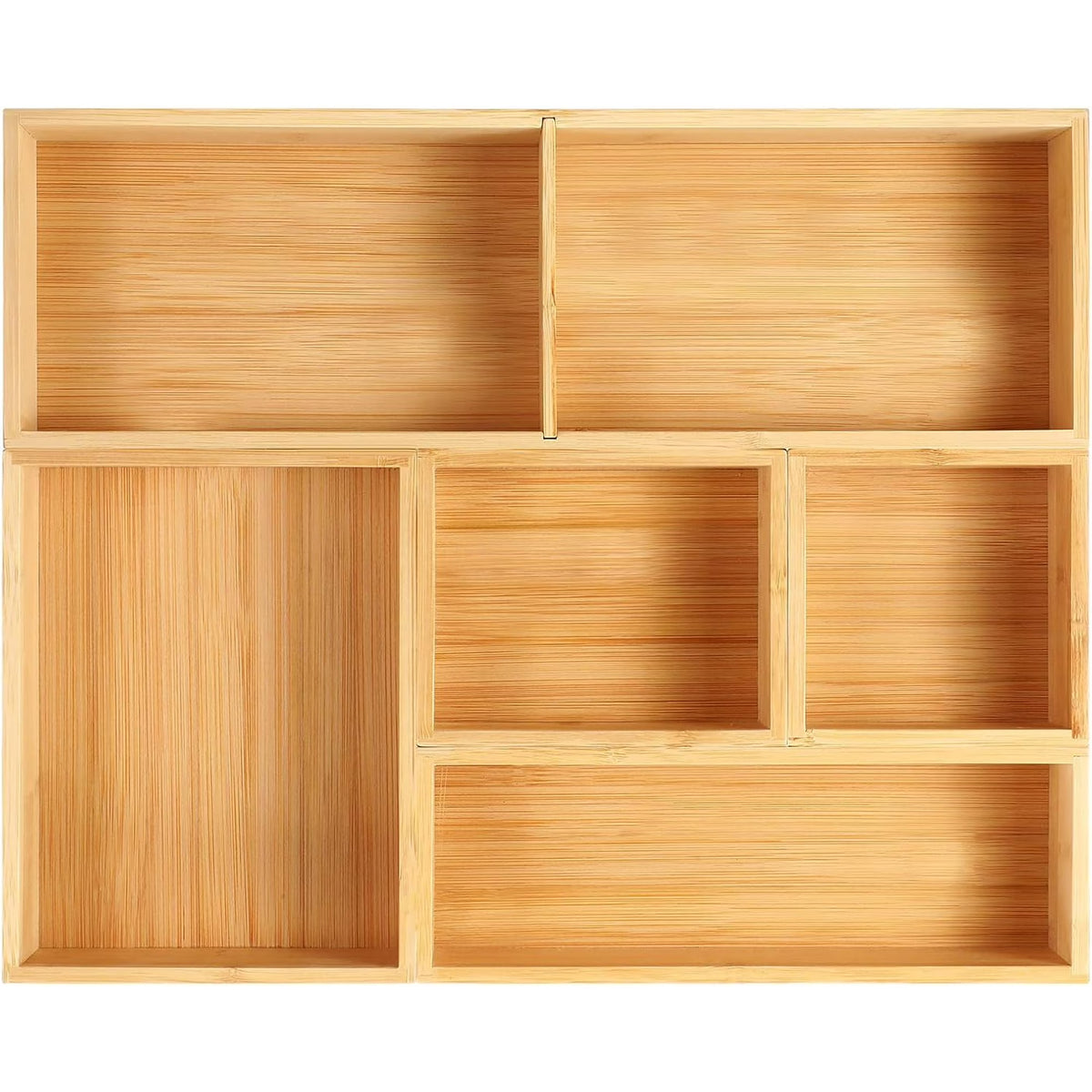 Set of 9 Bamboo Wood Drawer Organizer G50478