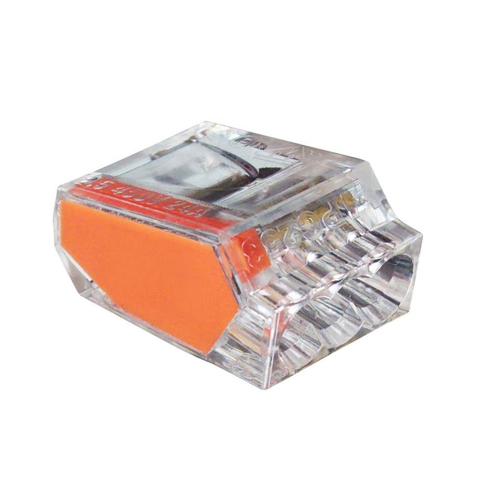 3-Port Push-In Connector Orange 100-Pack F21097