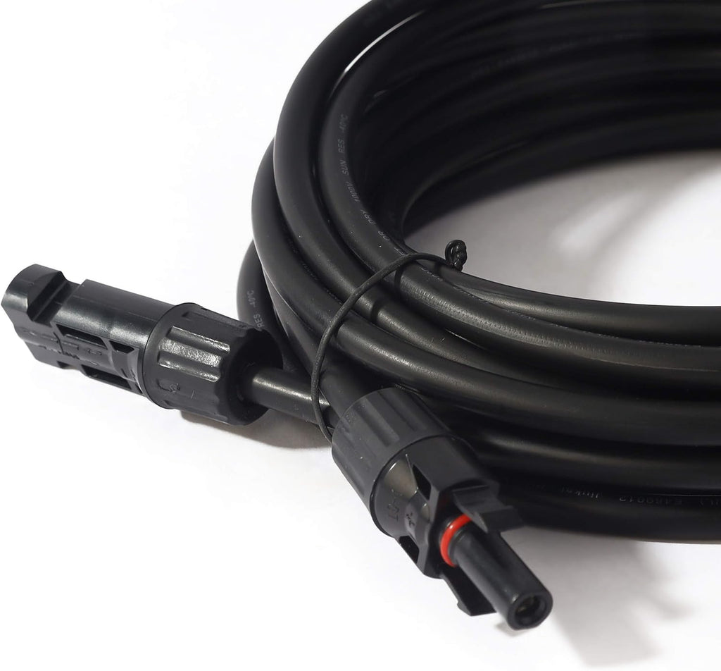 10AWG 20ft Solar Extension Cable with Female and Male Connectors, Pack of 2 E104