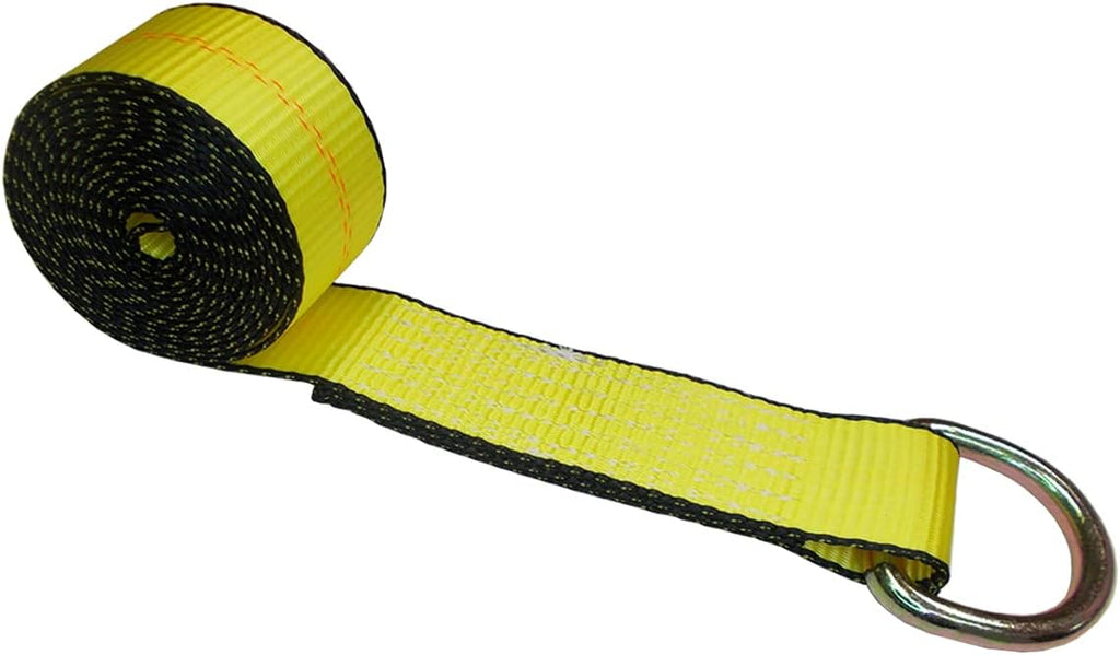 2.5 oz x 10 ft D-Ring Lasso Strap Tie Down (Yellow, 10 - Pack) Q12572