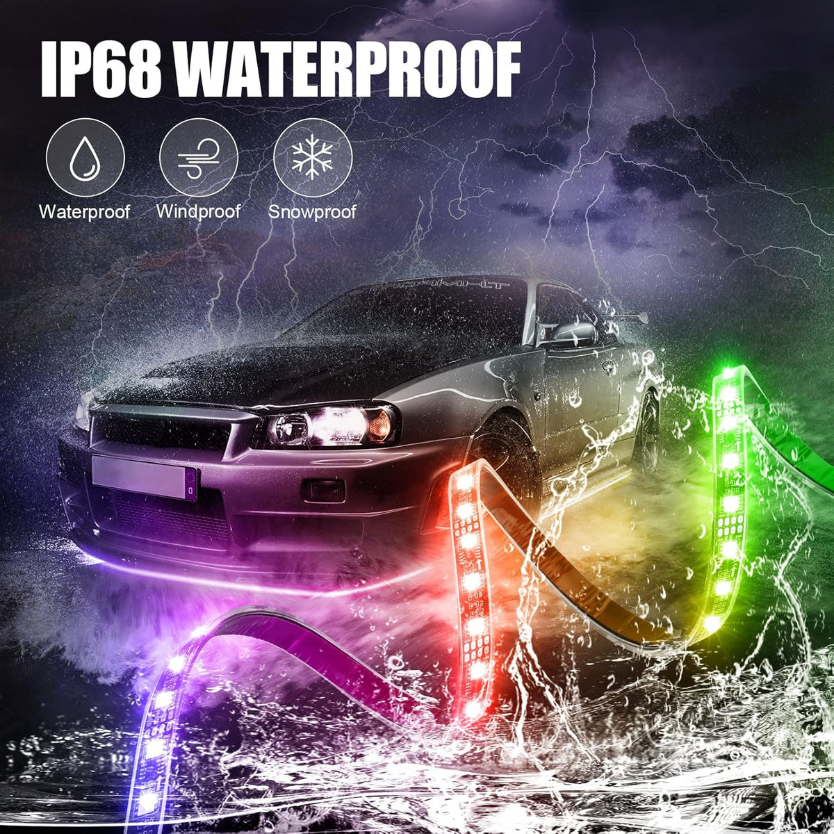 6 PCS LED Car Underglow Light Kit D508