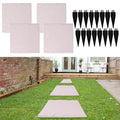 4 Pcs Large Plastic Stepping Stones with Ground Stakes G1927