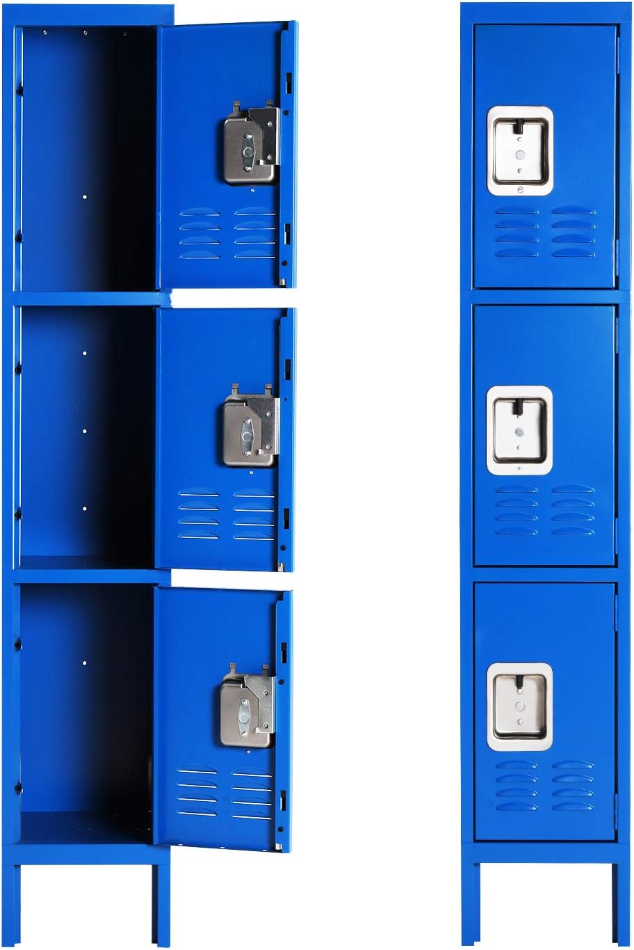 Triple Tier 3 Door Gray Metal Locker R985983