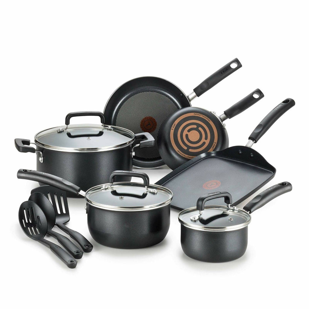 Nonstick 12-Piece Black Cookware Set H420008