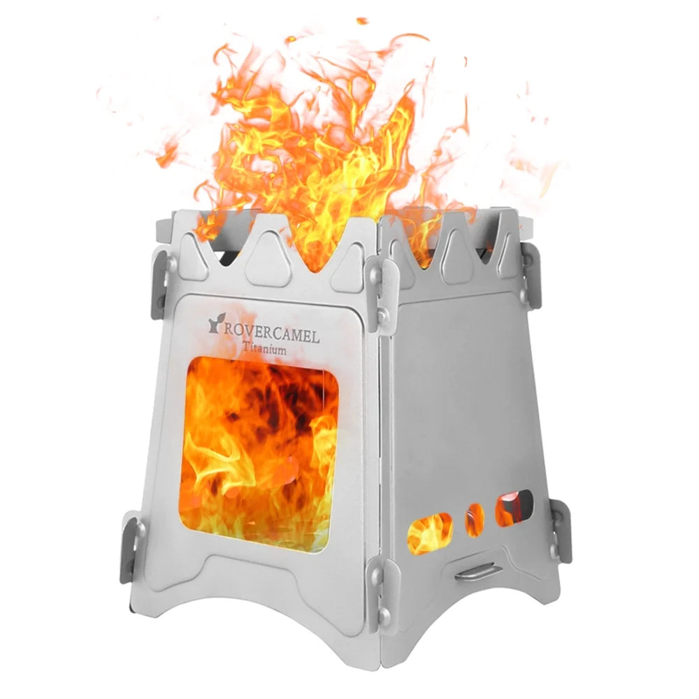 Titanium Wood Burning Camping Stove Y587957