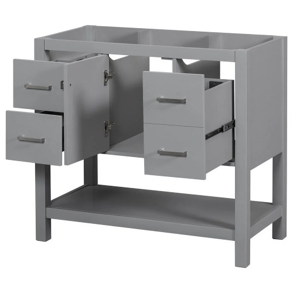 36" Gray Modern Bathroom Vanity with USB Y12507
