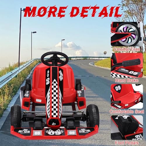 Electric Go Kart for Kids, 36V 350W Motor 16 MPH 4 Wheel Ride on Toy V91772