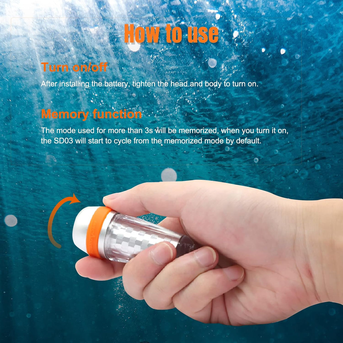 4-Color-in-1 Blue Red White Green Scuba Diving Signal Light G68036