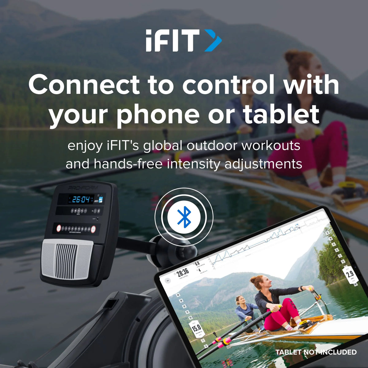 Rower with Display and Tablet Holder J209137