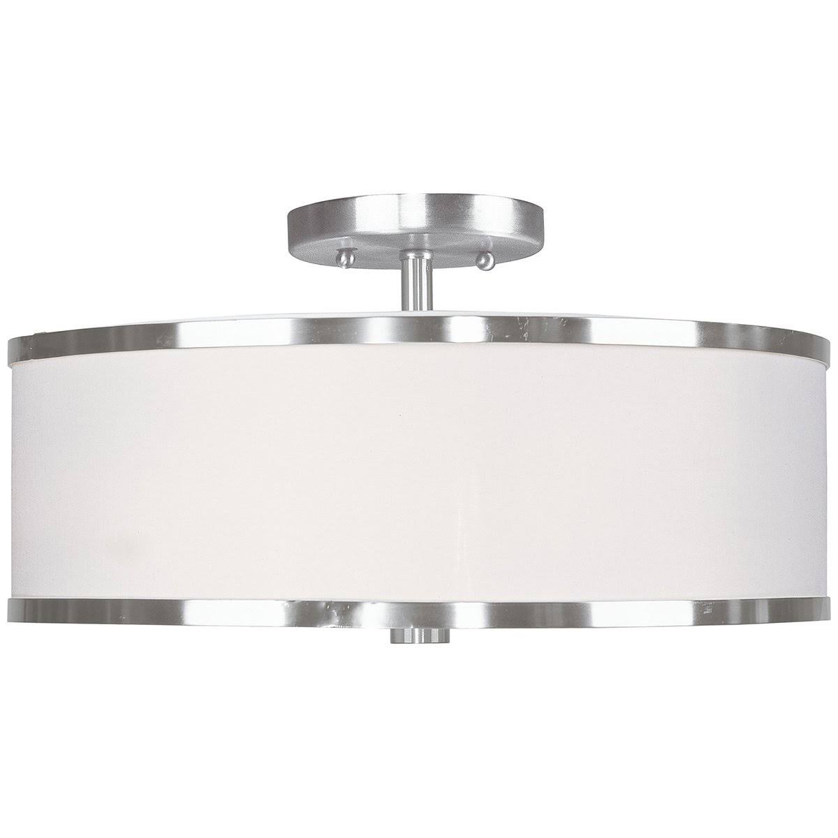 Semi Flush Mount Light, Brushed Nickel F541