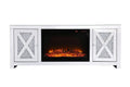 Mirrored Tv Stand with Fireplace 23.5 inches Tall and 16 inches Wide I6800