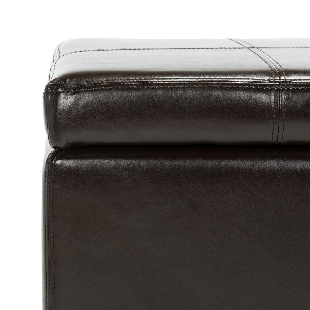 Brown Square Ottoman Q430