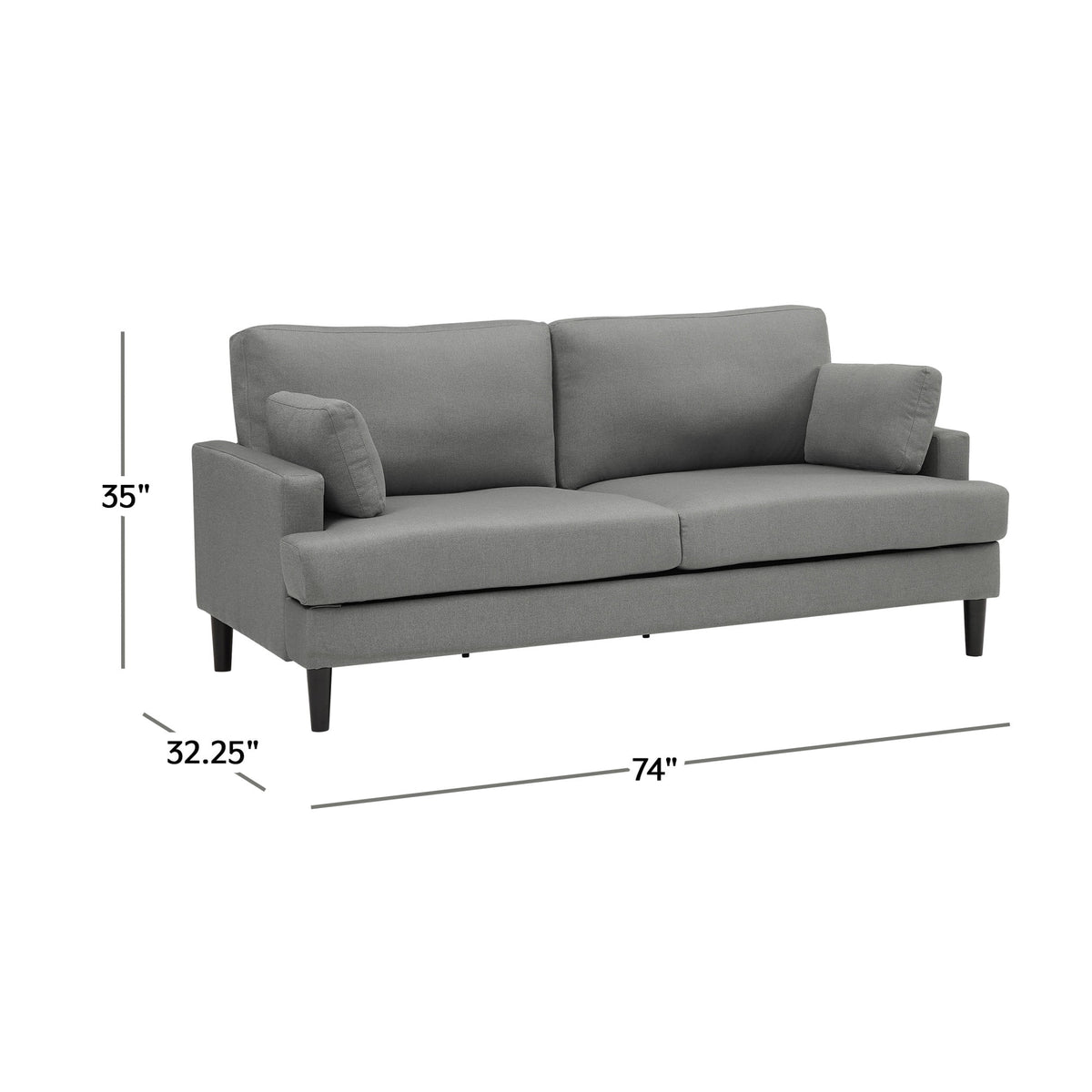 Mid Modern Sofa Smoke Grey C6898