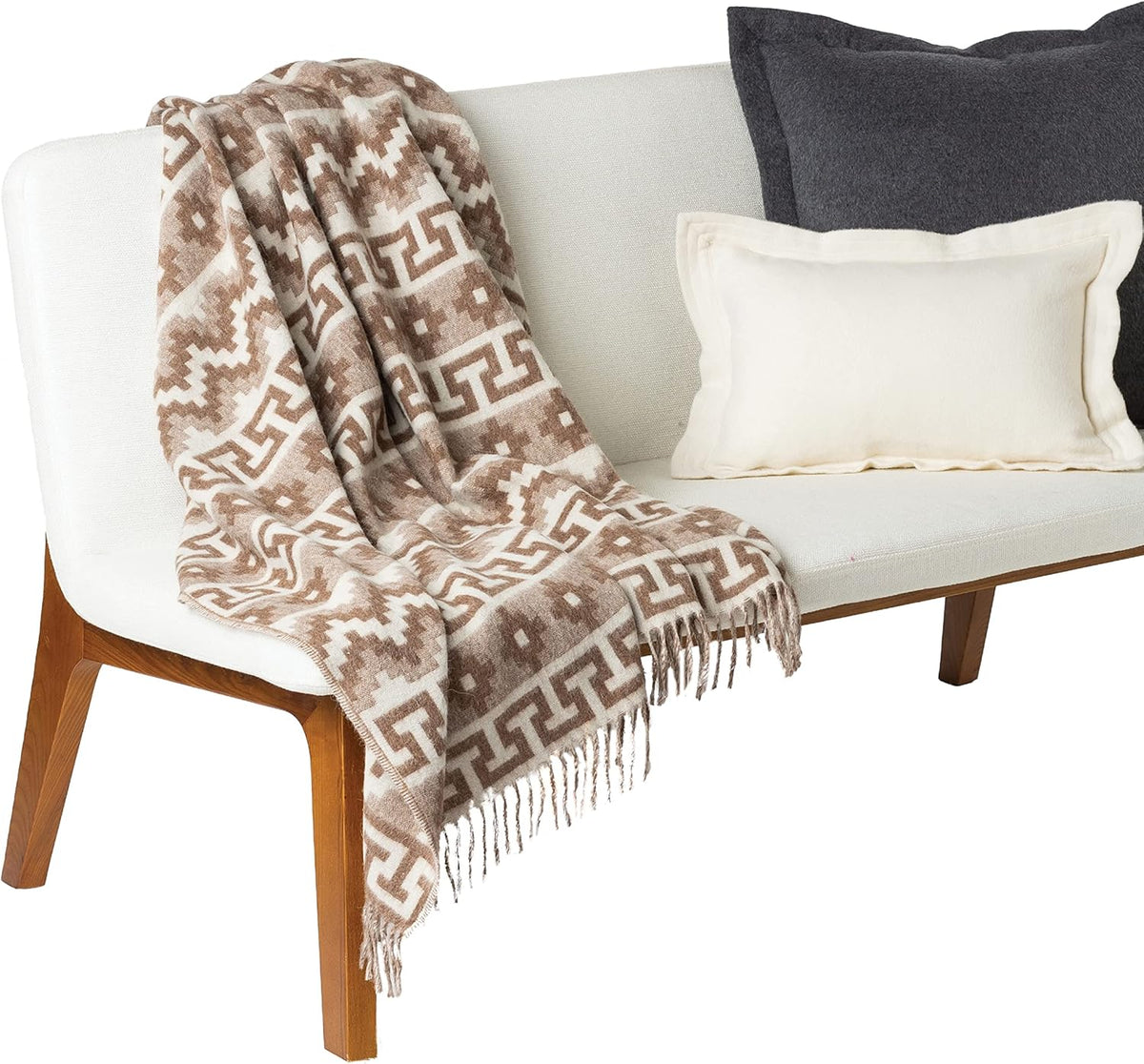 Blue Harbor Alpaca Wool Throw Blanket 51 x 71 Inch O707638