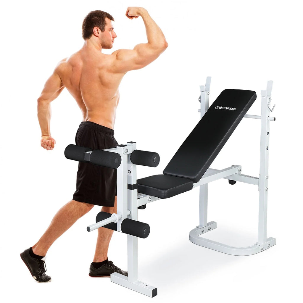 Folding Olympic Weight Bench with Preacher Curl Leg Developer K3313