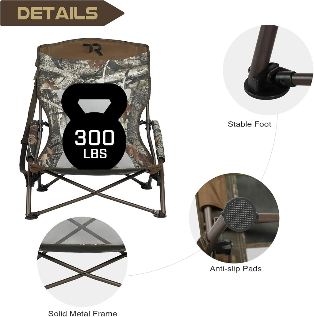 Low-Profile Folding Hunting Chair with Carry Bag B281190