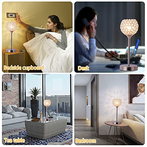 3-Way Dimmable Touch Control Table Lamp with 2 USB Charging Ports B360