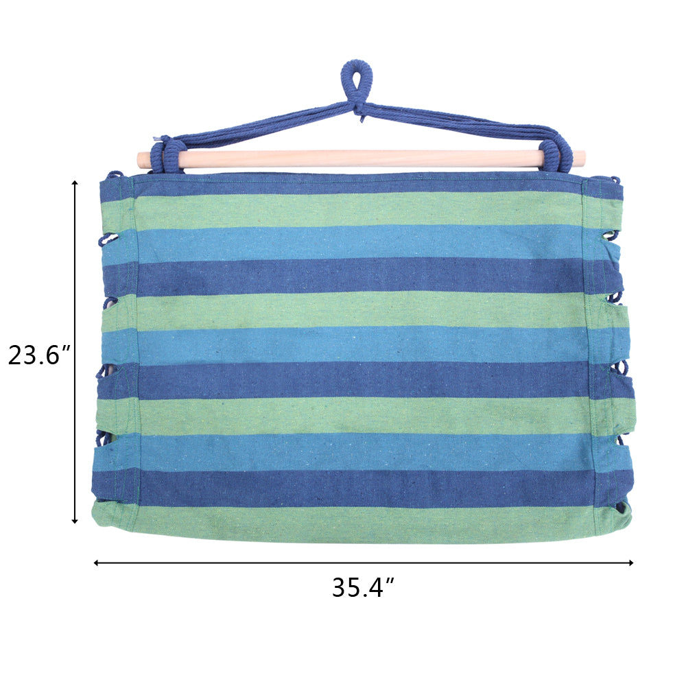 Portable Hammock Chair Porch Swing Camping Blue Strip Y84447