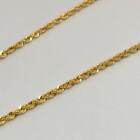 18K Solid Gold Rope Chain Necklace G153868