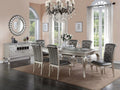 7pc Dining Set Table & 6 Tufted Cushion Chairs W821