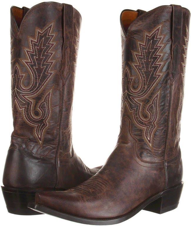 Chocolate Madras Goat Cowboy Boots S3659