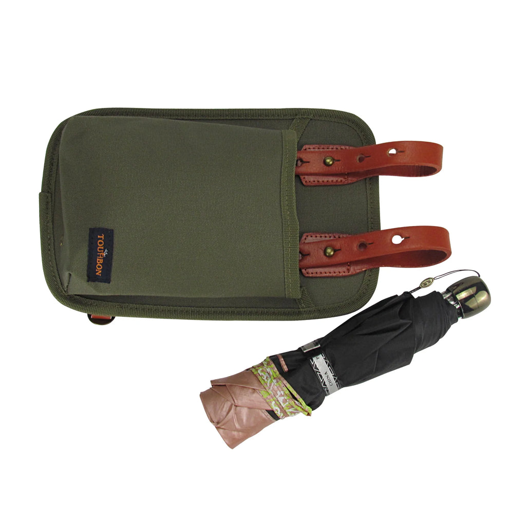 Green Canvas Bike Tool Storage Pannier with U Lock Holder Bag U859983
