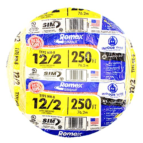 250' 12-2 NM-B Wire, 12 AWG, Yellow V416