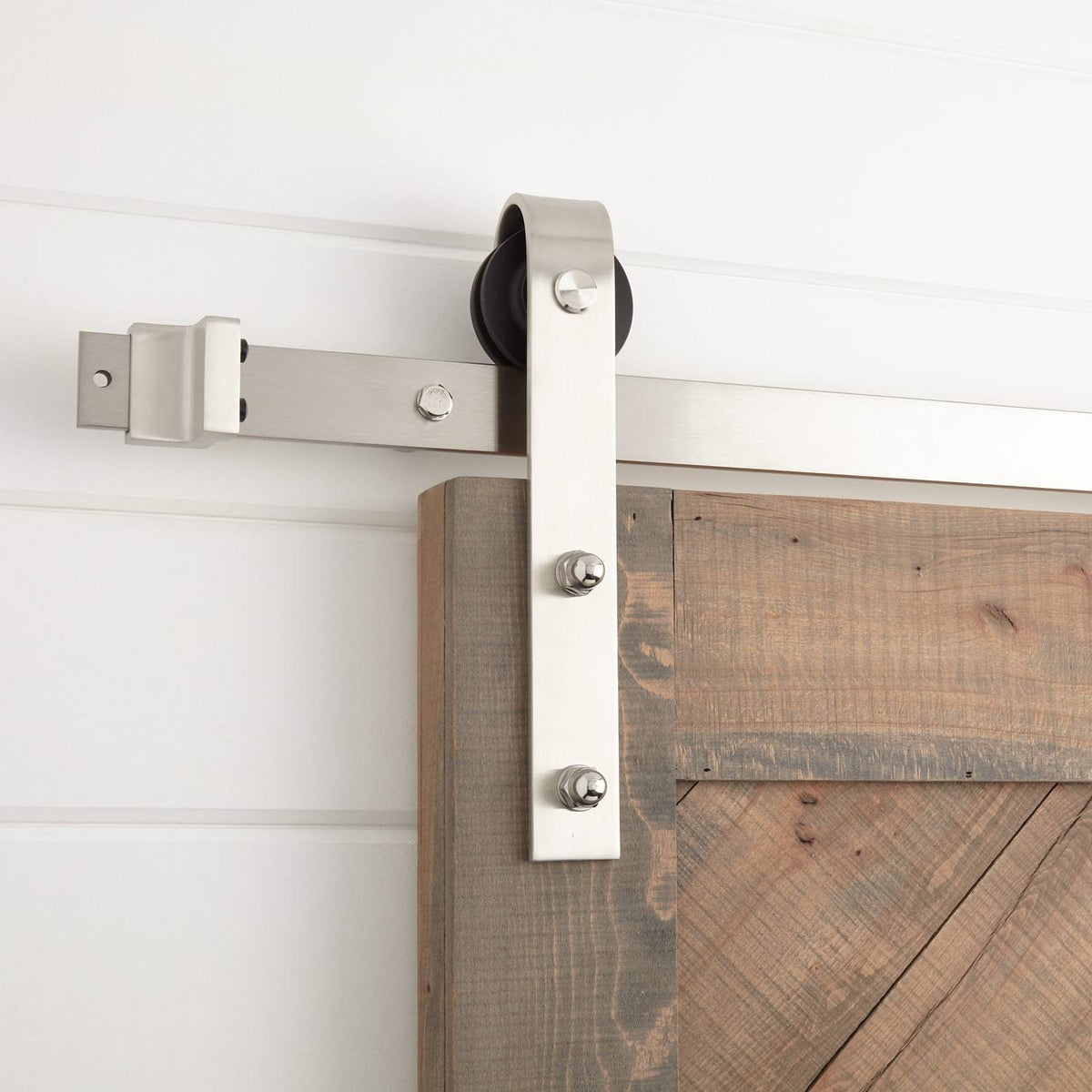 Black Steel Barn Door Hardware Kit with Soft Close X130