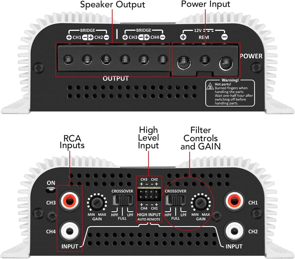 Compact 4 Channels 440 Watts Amplifier B139124