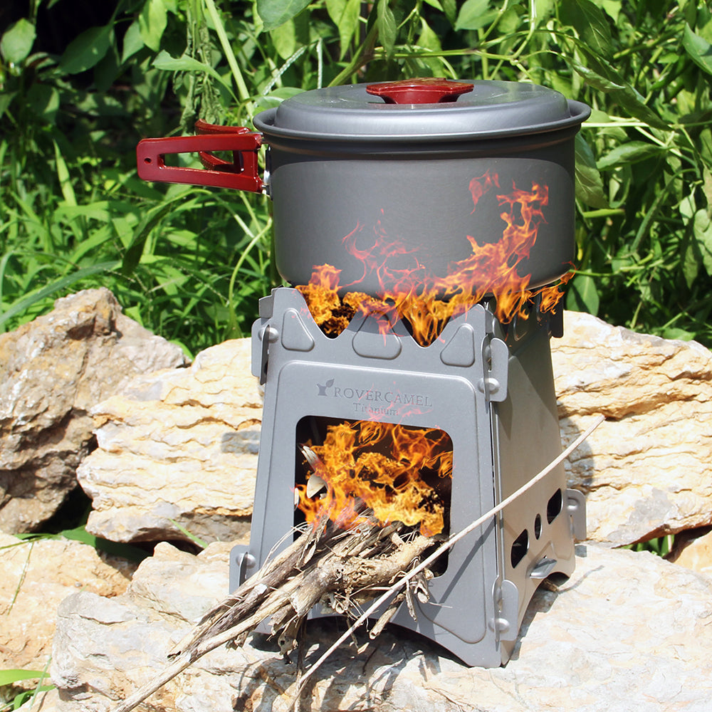 Titanium Wood Burning Camping Stove Y587957