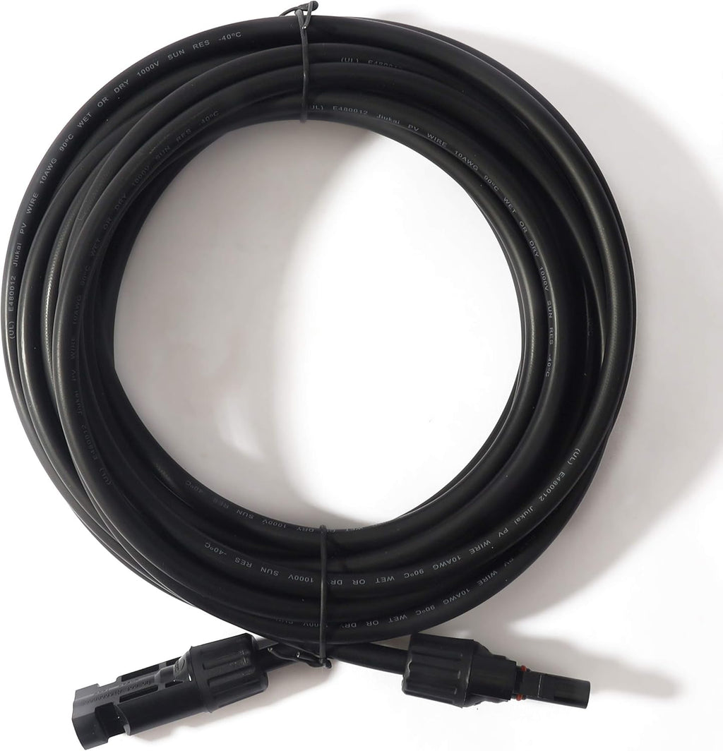 10AWG 20ft Solar Extension Cable with Female and Male Connectors, Pack of 2 E104