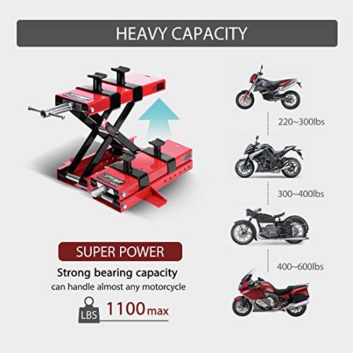 Steel Motorcycle ATV Scissor Lift Jack Stand 1100 lbs U46837
