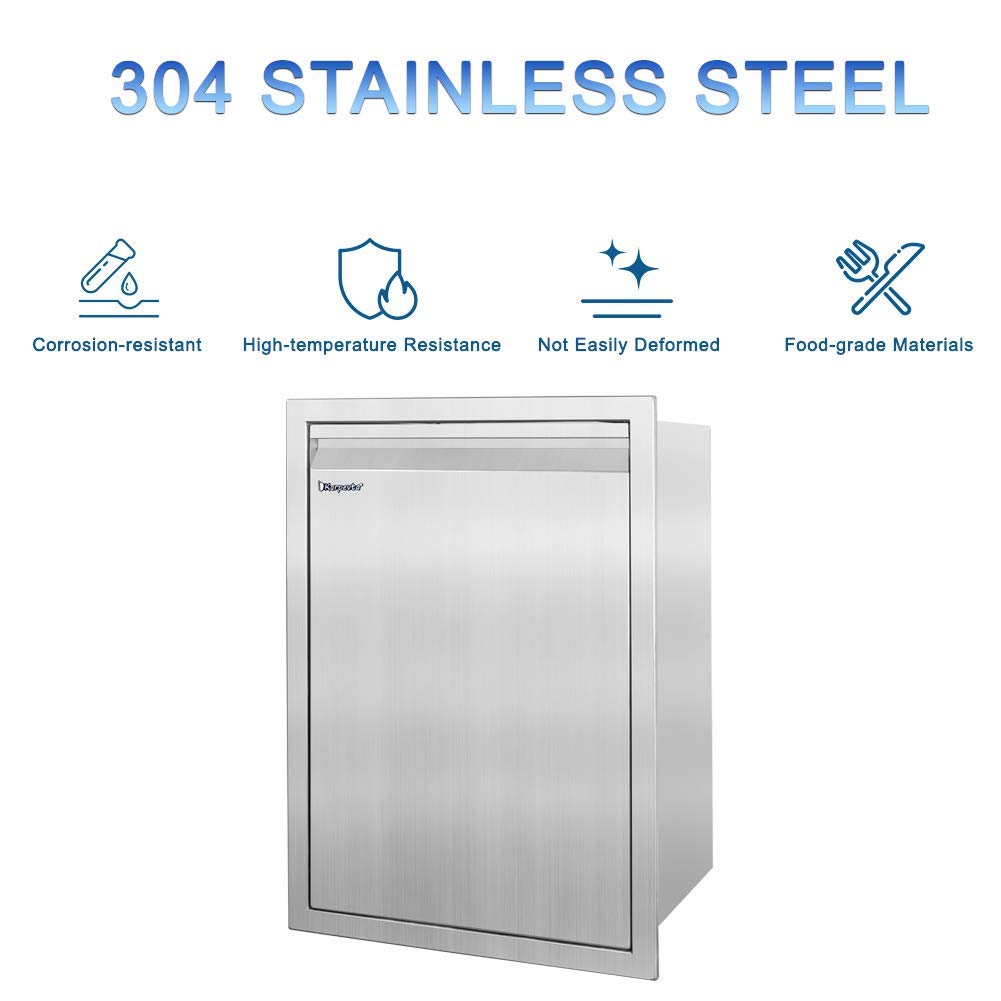 Stainless Steel Drawer W16XD18XH22.3 Inches I9549