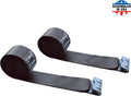Green Tie Down Straps, Pack of 4, 4 x 60' Heavy Duty Winch Strap with Flat Hooks E20268