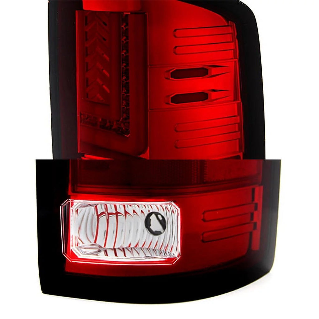 For 14-18 Sierra 1500 15-19 Sierra 2500HD 3500HD Pickup Red Clear LED Tail Lights Z4797