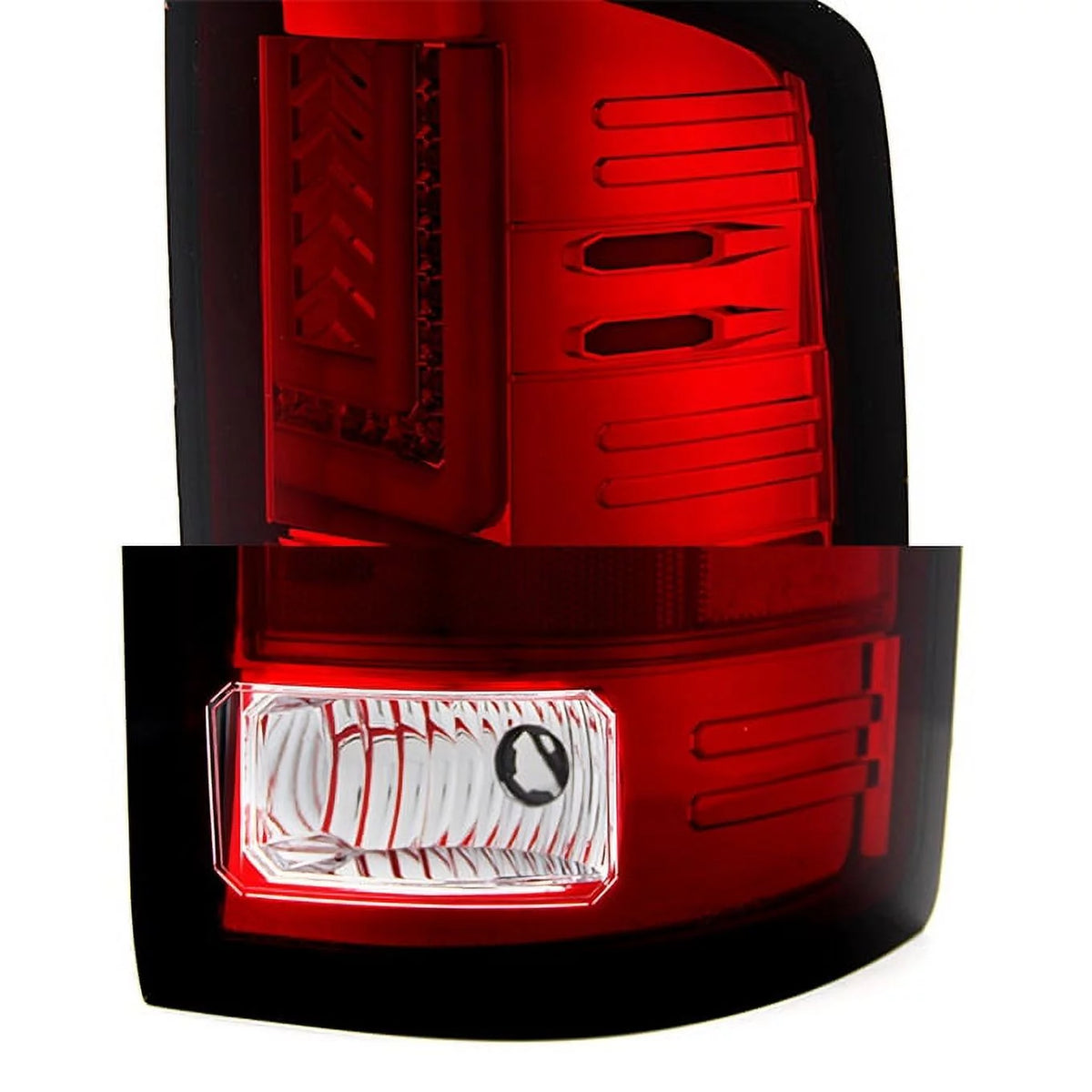 For 14-18 Sierra 1500 15-19 Sierra 2500HD 3500HD Pickup Red Clear LED Tail Lights Z4797