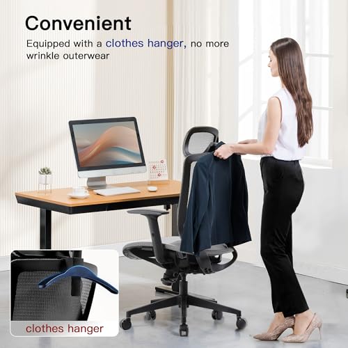 Black Ergonomic Mesh Gaming Chair with Headrest O660638