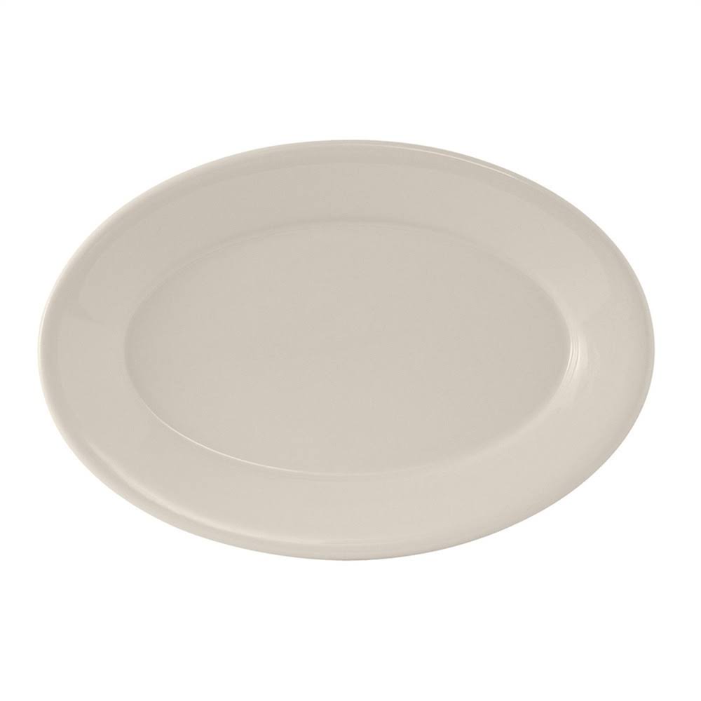 Eggshell Oval Platter Case of 12 Q756