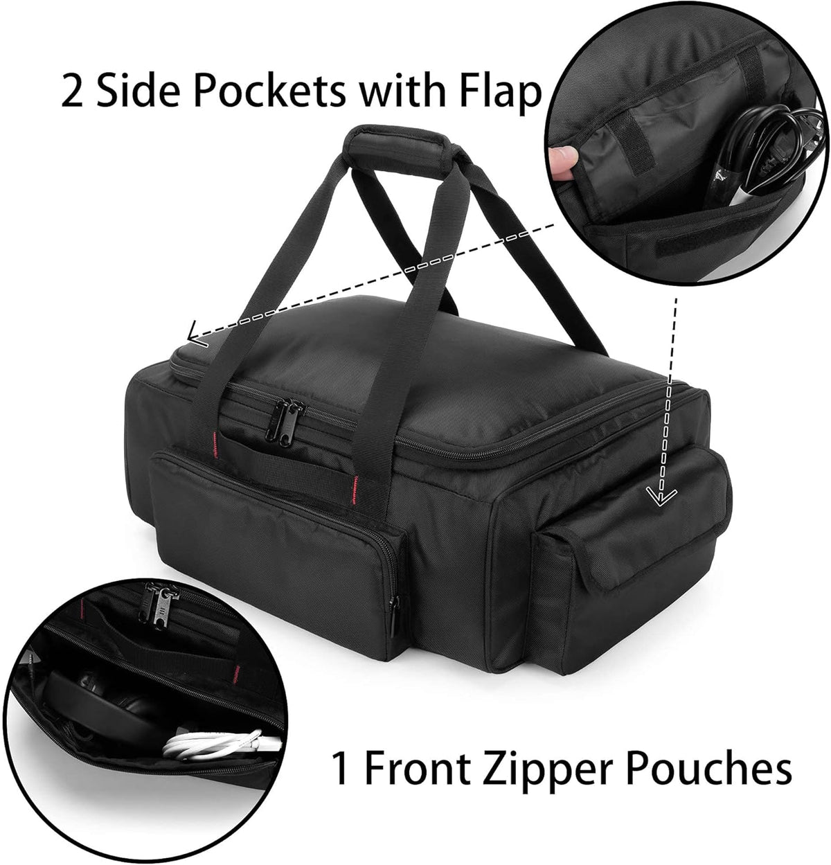 Black Underseat Truck Storage Organizer with Detachable Divider E502116