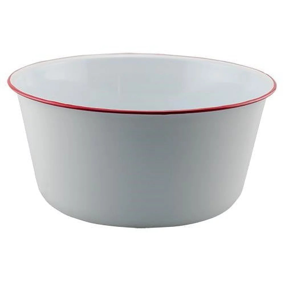 Red Rim Enamel Mixing Bowl N3018