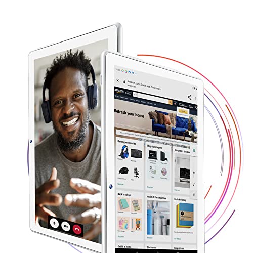 10.1 Inch Android Tablet with Keyboard 4GB RAM 64GB 128GB Expandable Silver U1341
