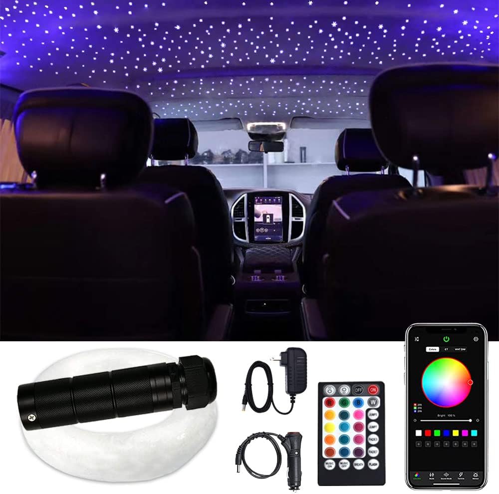 6W RGB LED Fiber Optic Light Star Ceiling Kit I49319