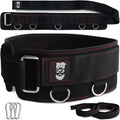 Belt for Cable Machine with 5 Attachment Points, 2 Straps (40” & 27”) and 3 Metal Snap Hooks P812