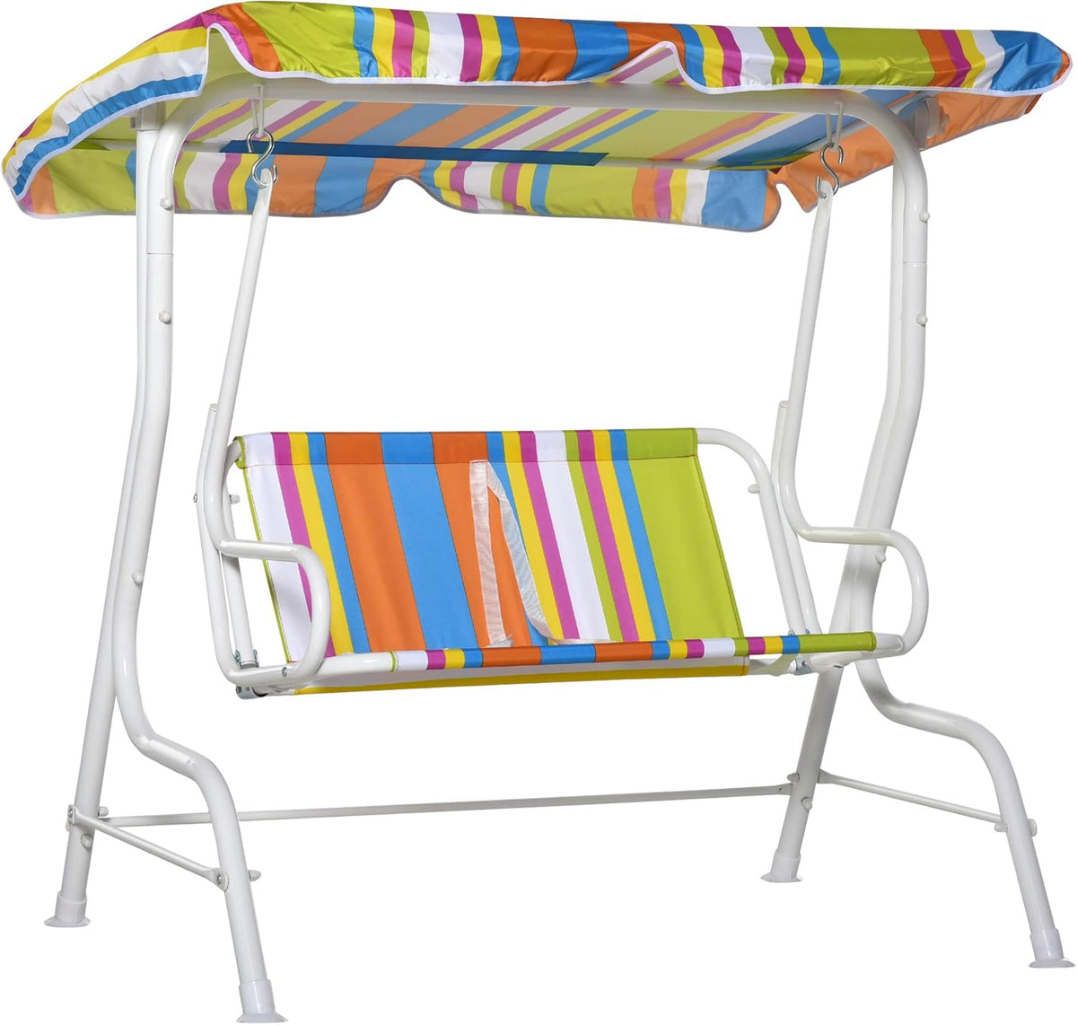 2-Seat Kids Canopy Swing Chair with Shade Awning F852
