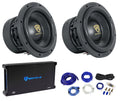 10" 6400 Watt Car Subwoofers with Mono Amplifier and Copper Amp Kit J1673