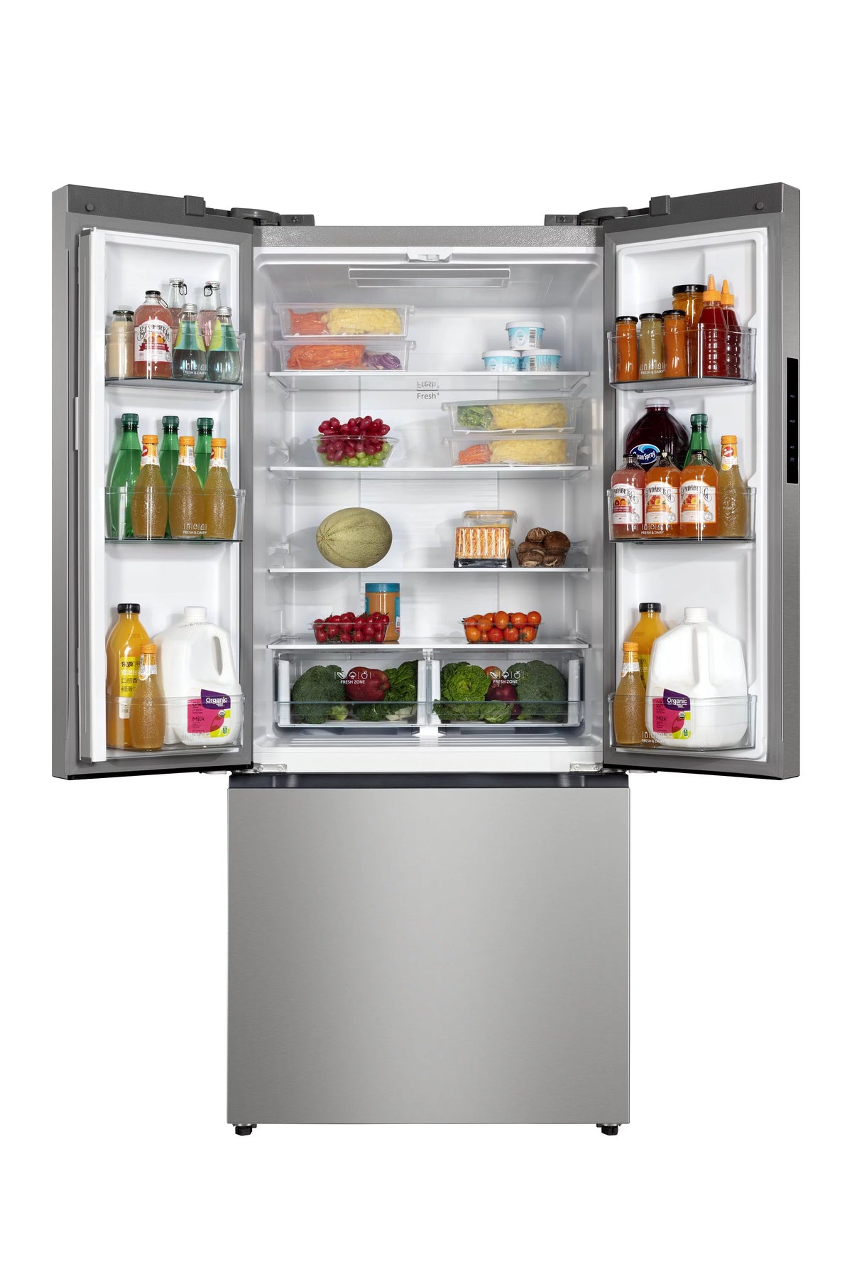 17.7 Cu. Ft. French Door Refrigerator, Platinum Silver Y19856