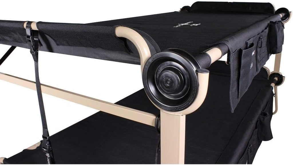 Black 2 Person Outdoor Convertible Bench Camping Cot G9410